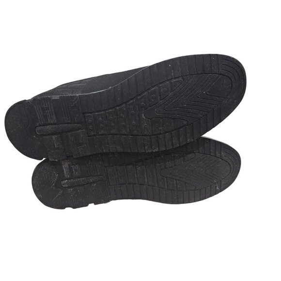 Mens Cosidram Black Slip-On Casual Loafers With Quilted Design & Rubber Soles - Picture 4 of 7